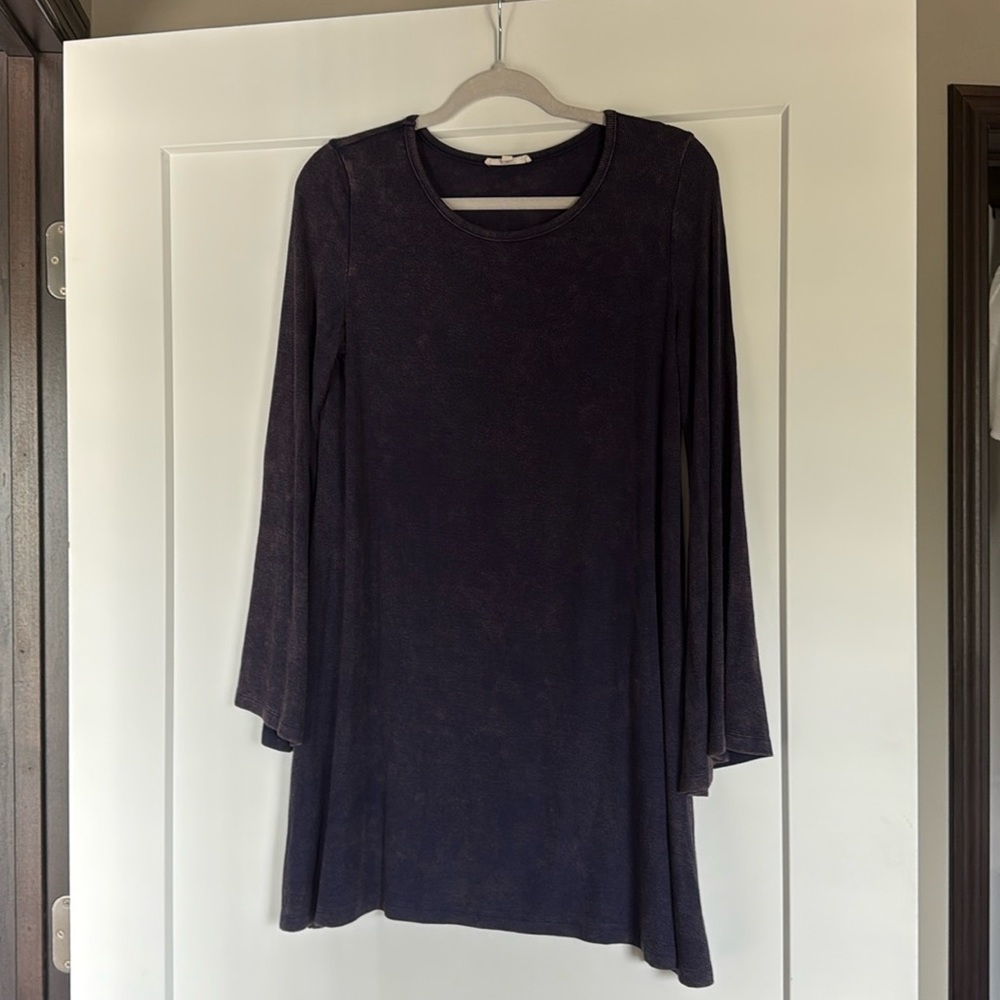 ⭐️Purple washed effect skater dress with wide sleeves
